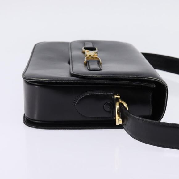 CELINE Shoulder Bag Leather Black Gold - Picture 5 of 12